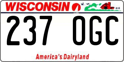 WI license plate 237OGC