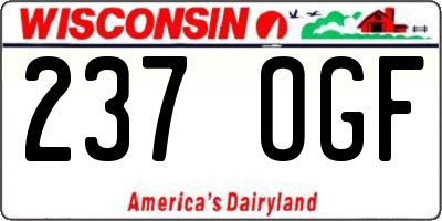 WI license plate 237OGF