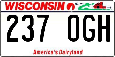 WI license plate 237OGH