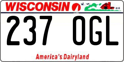 WI license plate 237OGL