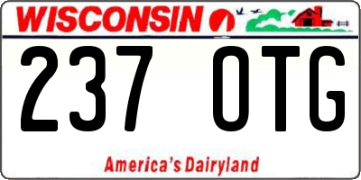 WI license plate 237OTG