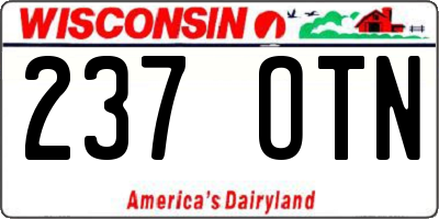 WI license plate 237OTN