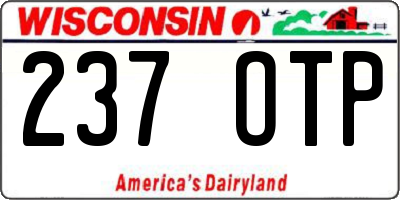WI license plate 237OTP