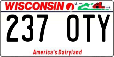 WI license plate 237OTY