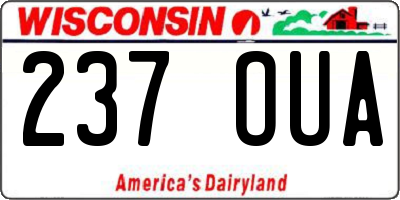 WI license plate 237OUA