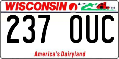 WI license plate 237OUC