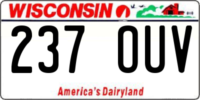 WI license plate 237OUV