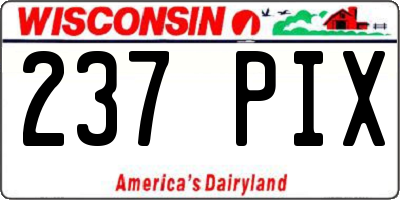 WI license plate 237PIX