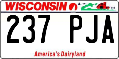 WI license plate 237PJA