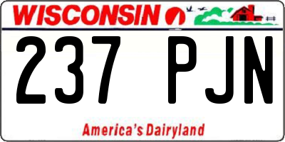 WI license plate 237PJN