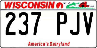 WI license plate 237PJV