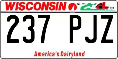 WI license plate 237PJZ