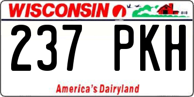 WI license plate 237PKH
