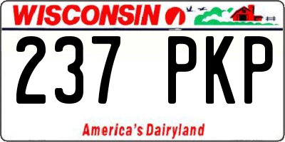 WI license plate 237PKP