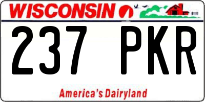 WI license plate 237PKR