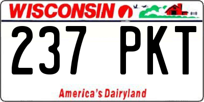WI license plate 237PKT