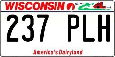 WI license plate 237PLH
