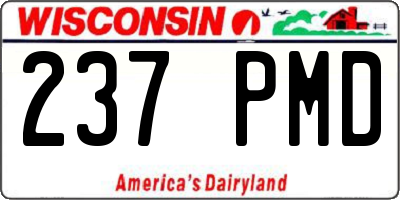 WI license plate 237PMD