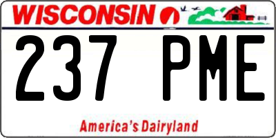 WI license plate 237PME
