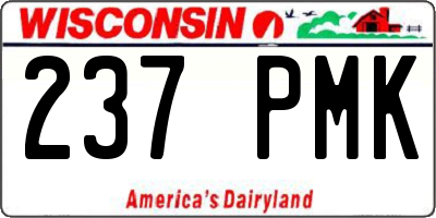 WI license plate 237PMK