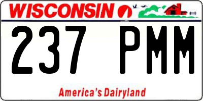WI license plate 237PMM