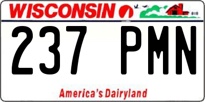 WI license plate 237PMN