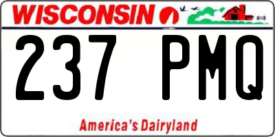 WI license plate 237PMQ