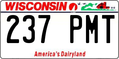 WI license plate 237PMT