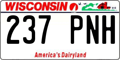 WI license plate 237PNH