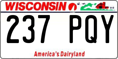 WI license plate 237PQY