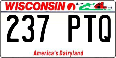 WI license plate 237PTQ