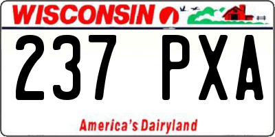 WI license plate 237PXA