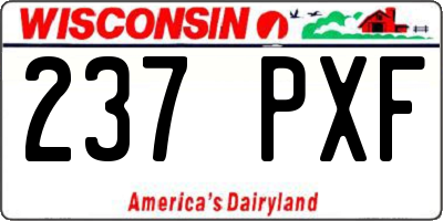 WI license plate 237PXF