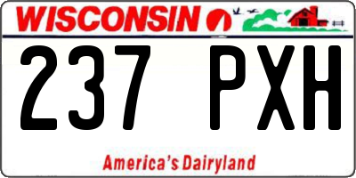 WI license plate 237PXH