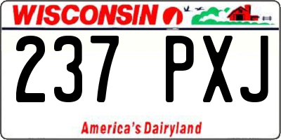 WI license plate 237PXJ
