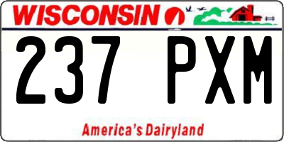 WI license plate 237PXM