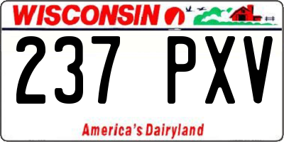 WI license plate 237PXV