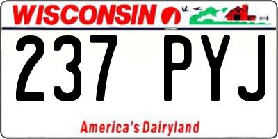 WI license plate 237PYJ