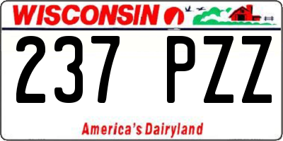 WI license plate 237PZZ
