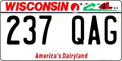 WI license plate 237QAG