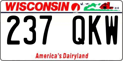 WI license plate 237QKW