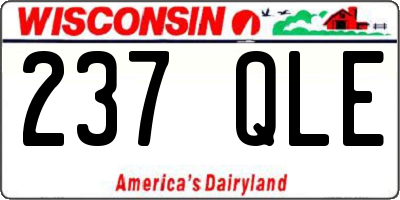 WI license plate 237QLE