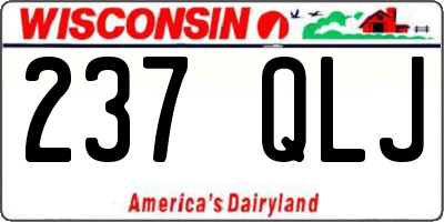 WI license plate 237QLJ