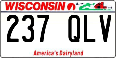 WI license plate 237QLV
