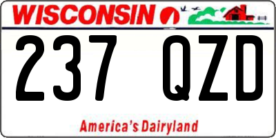 WI license plate 237QZD