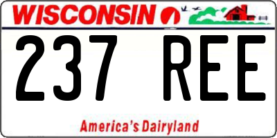 WI license plate 237REE