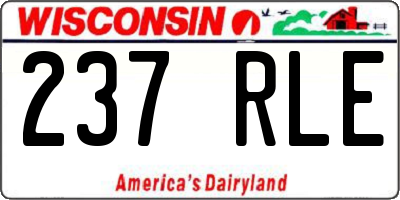 WI license plate 237RLE