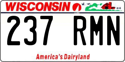 WI license plate 237RMN