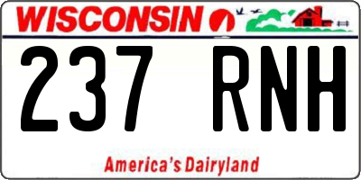 WI license plate 237RNH