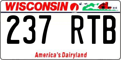 WI license plate 237RTB